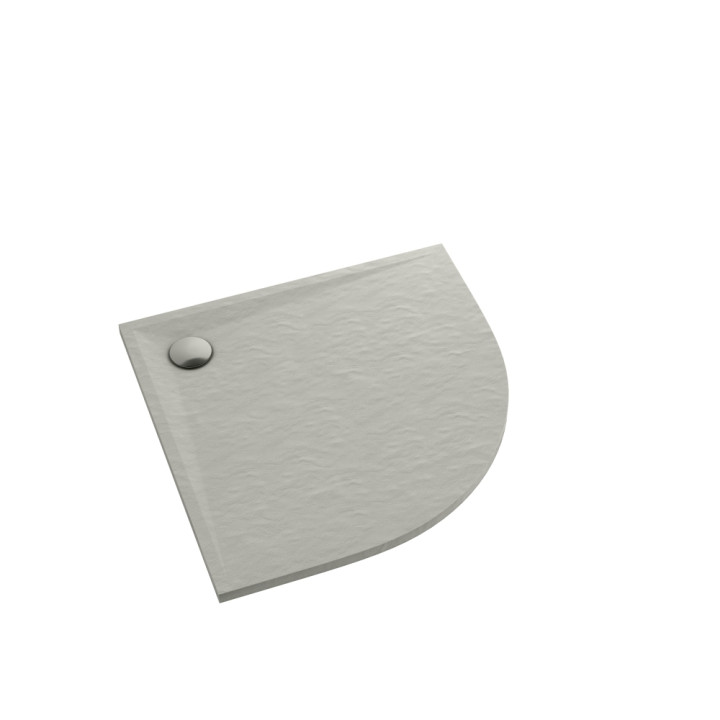 Schedline Brodzik kompozytowy Stabilsound Plus® Libra Cement Stone 80x80x3 cm R55, półokrągły, Gwarancja 15 lat